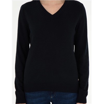 Navy Blue Slim Fit Basic Sweater