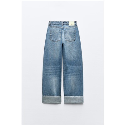 JEANS Z1975 RECTOS TIRO ALTO VUELTA BAJO