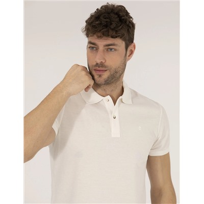 Белая стройная посадка Polo Yaka Mercerized T -For