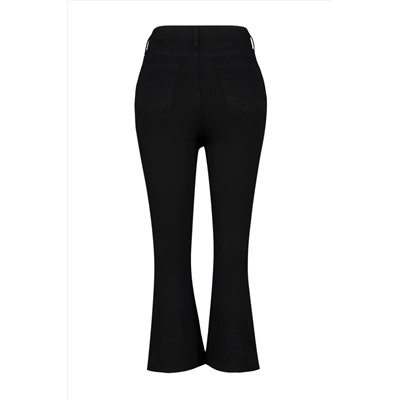 Failless Black High Pan Comfort Короткая папора Culotte Fit Jeans TBBSS23AR00014