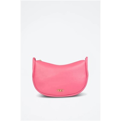 Bandolera de piel de cordero - Rosa
