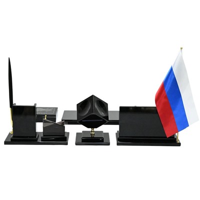 Настольный набор из обсидиана "Оптимал" 560*280*150мм.