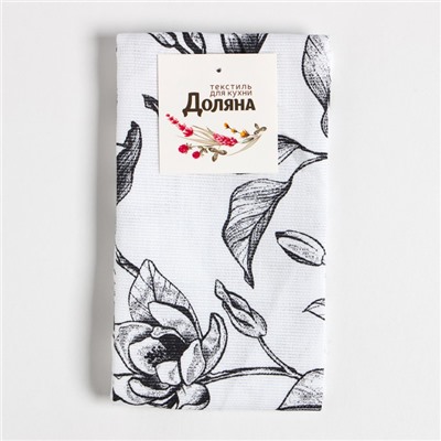 Дорожка Доляна Plant leaves 40х146 см, 100% хл, рогожка 164 г/м2
