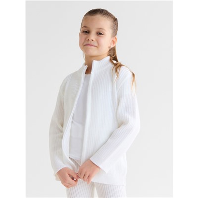 Костюм детский вязаный (кофта и брюки) MINAKU, цвет белый, рост 128 см