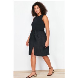 Black A -Line Plaving Dress TBBSS24AH00023
