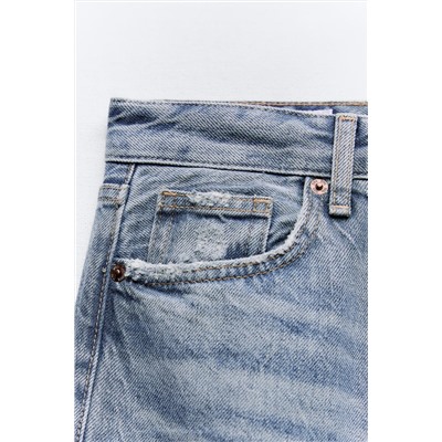 JEANS TRF WIDE LEG ROTOS TIRO ALTO