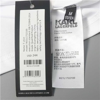 Женская хлопковая футболка KARL LAGERFEL*D ОРИГИНАЛ!