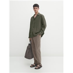 Pantalón chino microestructura slim fit