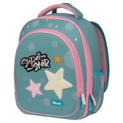 Ранец Först F-Light "Super star" 36*27*15см, 2 отделения, 2 кармана, анатомическая спинка