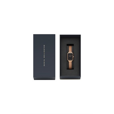 Reloj de cuarzo de acero Pressed Melrose - 20 x 26 mm - Rosa dorado y negro