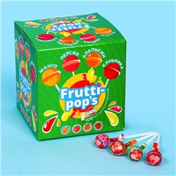 Карамель леденцовая Frutti-pop's, фруктовый микс, 3,5 г * 100 шт