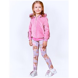 Костюм для девочки велюровый KETMIN МИШКА ROSE цв.Розовый