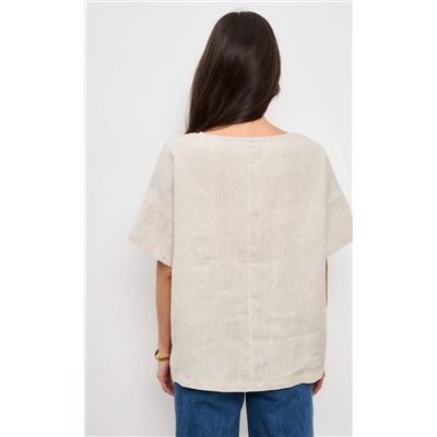 Блузка лен F112-1110 l.beige