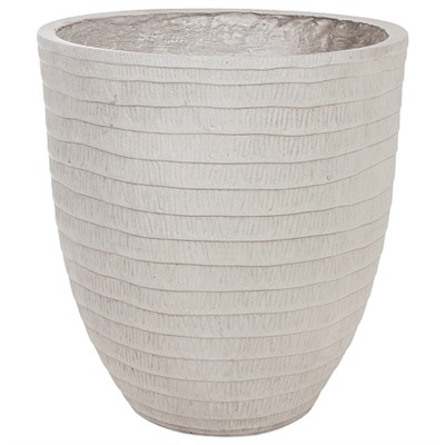 Кашпо Nobilis Marco "Waves grey Round" (файберклэй), D37хH40 см