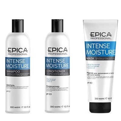 Набор Intense Moisture (шампунь 300мл+кондиционер 300мл+маска 250мл)