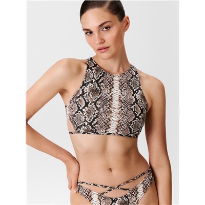 Бюстгальтер купальный жен.Bralette Oceana змеиный принт