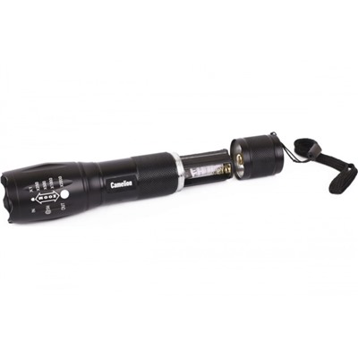 Нарушена упаковка!   Camelion LED51530  (фонарь, черн., LED XML-T6, ZOOM, 5 реж 3XLR03, алюм.,откр. блистер)