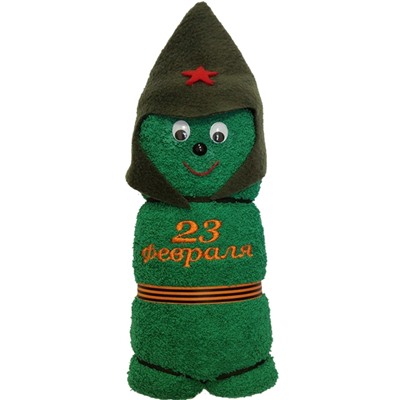 Полотенце "Солдатик 23 февраля" банное
