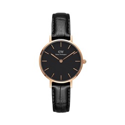 Reloj de cuarzo de piel y chapado en oro rosa Petite Reading