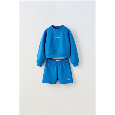 CONJUNTO FELPA SUDADERA Y BERMUDA BORDADO