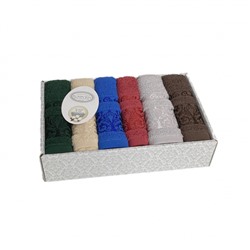 Кухонный набор полотенец   Карвен  HAYAL махра в коробке 30*50 6 шт. HM 689 (V-16)