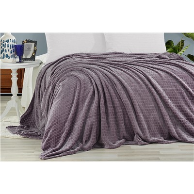Плед KARVEN Super Soft MELINDA 200*220 п/э евро Р 942 лиловый (Акция).