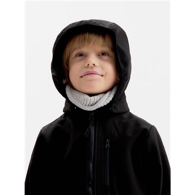 Комбинезон демисезонный для мальчиков MINAKU из Softshell на флисе, непромокаемый, чёрный, рост 128 см