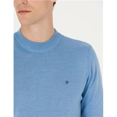 Blue Melanj Slim Fit Half Fisherman воротник основной трикотаж казах