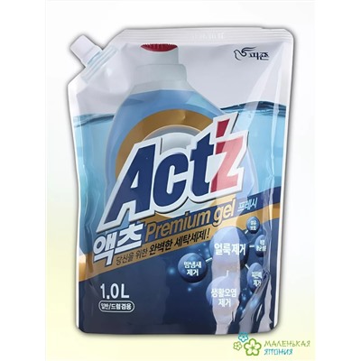 Концентр гель "Act’z Premium Gel" для стирки в машинах с вертик и горизонт загрузкой аром мяты 1 л