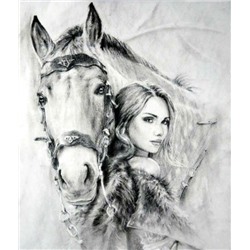 Алмазная мозаика/ подрамник/ полная выкладка/ 30х40 см/ арт.HA3076 ДЕВУШКА