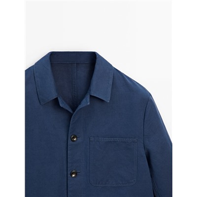 Sobrecamisa con algodón y lino