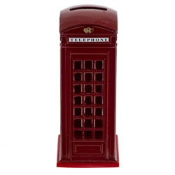Копилка "Телефонная будка", L6 W6 H12,5 см