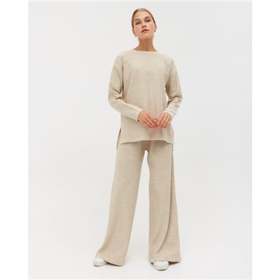 Костюм женский (джемпер, брюки) MINAKU: Casual Collection цвет бежевый, размер 48 (рост 170)