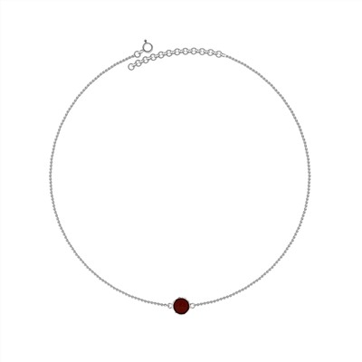 Колье серебряное с янтарём N20002SV