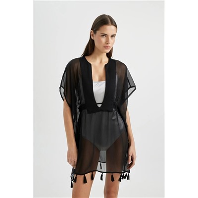 Черное шифоновое кимоно Fall In Love Z9958az24sm