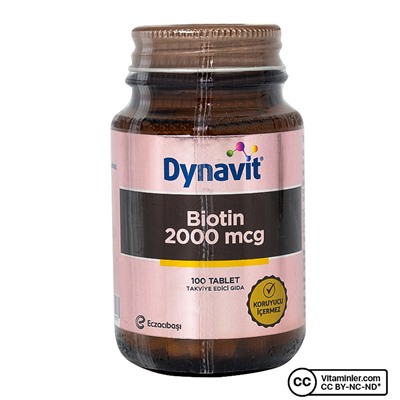 Dynavit Биотин 2000 мкг 100 таблеток