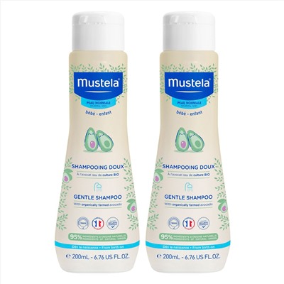 Pack de 2 - Champú suave con aguacate BIO - piel normal - 2 x 200 ml