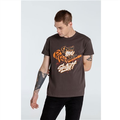 Футболка унисекс Show Me Your Rock'n'roll Spirit, темно-серая
