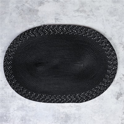 Салфетка для стола овальная / black 30x45 /уп 6/300/ ПРОМО АКЦИЯ Черная