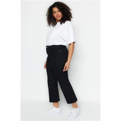 Failless Black High Pan Comfort Короткая папора Culotte Fit Jeans TBBSS23AR00014
