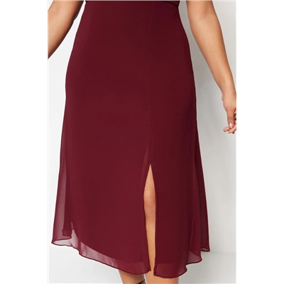 Burgundy Платье плетения TBBSS22AH0012