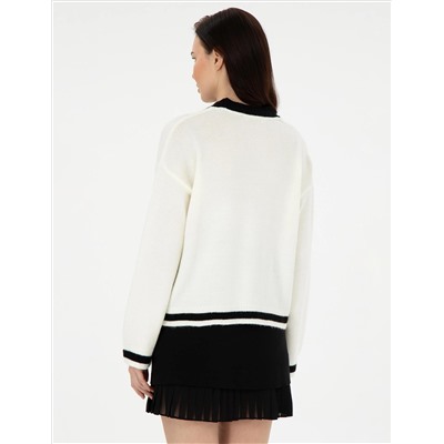 Ecru Comfort Fit Nititual Cardigan