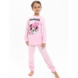 Пижама детская KETMIN HOME МИННИ LOVE цв.розовый/белый горох (Лонгслив/Брюки)