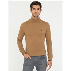 Camel Melanj Slim Fit Fishman воротник Основной вязаный свитер