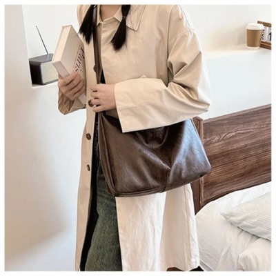 Женская кожаная сумка 37113 BROWN