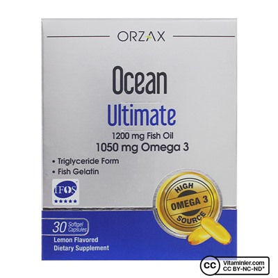 Ocean Ultimate 1200 мг рыбьего жира 30 капсул