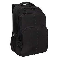 Рюкзак молодежный, 45×32х23 см, Grizzly 530, эргономичная спинка, отделение для ноутбука, черный, RU-530-1_1