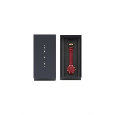 Reloj de cuarzo de piel y chapado en oro rosa Suffolk
