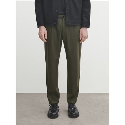 Pantalón chino mezcla lana relaxed fit