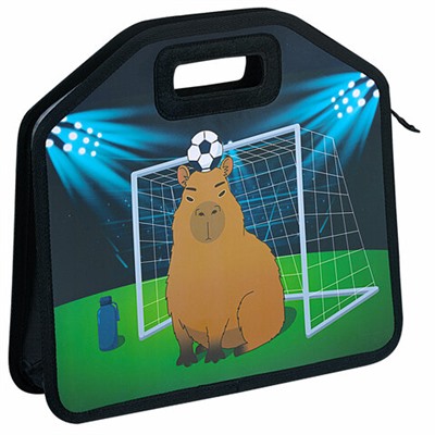Папка-сумка ЮНЛАНДИЯ, 1 отделение, фетровые ручки, 34х30х11 см, Capyball, 272207